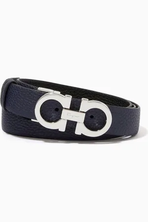 Salvatore Ferragamo Gancini Reversible Belt in Calfskin