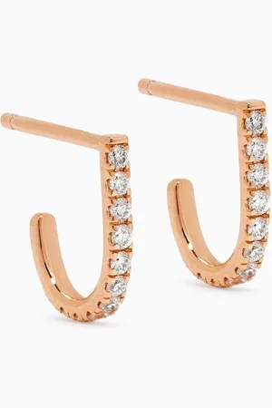 Fergus James Slim Diamond Huggies in 18kt