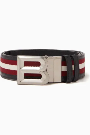 Shops Bally B Iconic Reversible Belt White Red Gold