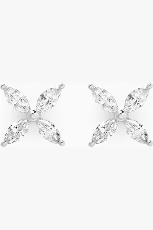Fergus James Diamond Lily Pad Earrings in 18kt Gold