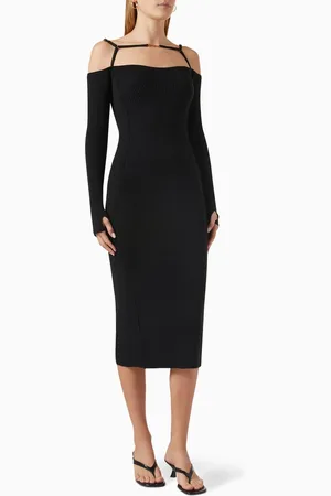 Jacquemus La Robe Sierra Cut-out Midi Dress in Viscose-blend