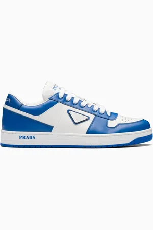 Prada Logo Downtown Low-top Sneaker in Leather