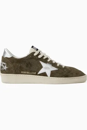 Golden Goose Ballstar Distressed-effect Sneakers in Suede