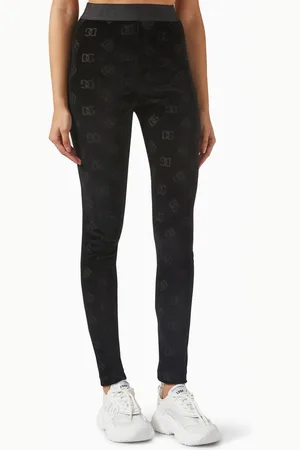Dolce & Gabbana All-over Logo Leggings in Flocked-jersey