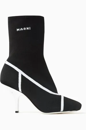 Marni Logo Intarsia Ankle Boots
