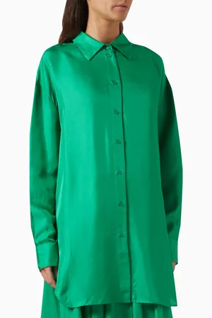 Bondi Born Tropea Oversized Shirt in Silk