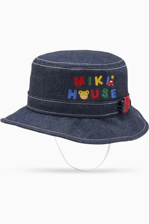 Miki House Logo-embroidered Bucket Hat in Cotton