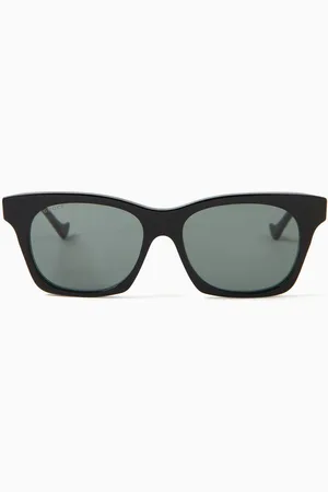 Gucci Square Cat-eye Sunglasses in Recycled Acetate