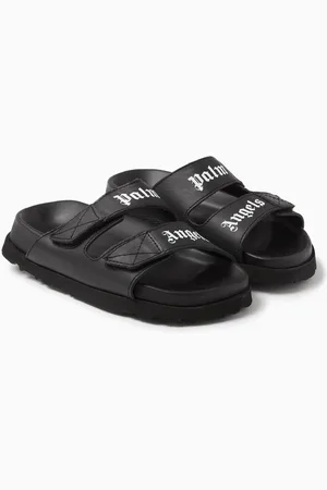 Palm Angels Logo Sandals in Leather