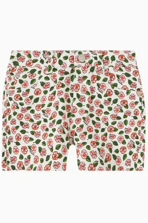 Kenzo Floral-print Shorts in Cotton Twill