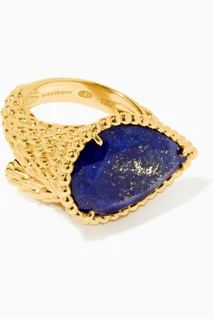 Boucheron Lapis Lazuli L Motif Serpent Bohème Ring in Gold