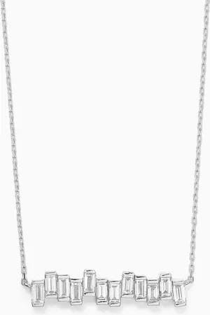 Fergus James Baguette Diamond Ladder Pendant Necklace in 18kt Gold