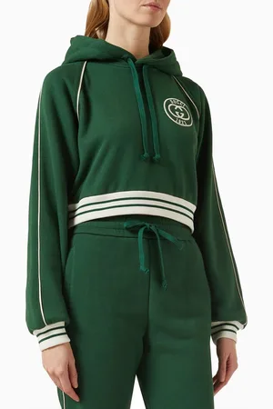 Gucci Embroidered-logo Hoodie in Cotton-jersey