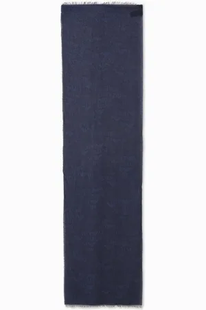 Emporio Armani EA Logo Scarf in Modal-blend
