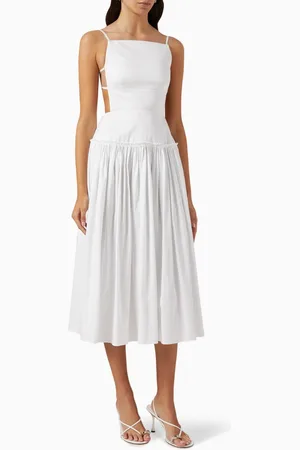 NAFSIKA SKOURTI Leo Midi Dress in Cotton