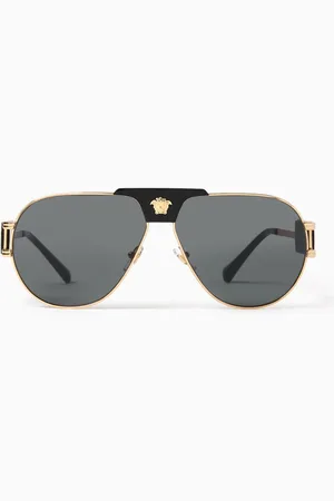VERSACE Aviator Sunglasses in Metal
