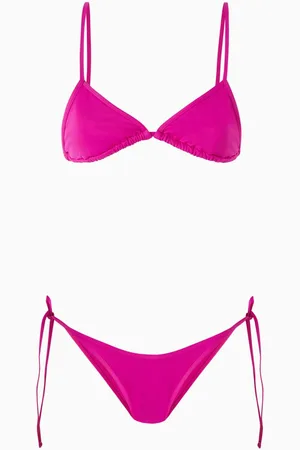 The Attico Triangle-top Bikini Set in Lycra
