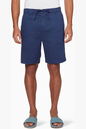 Frescobol Carioca Navy Sport Linen Shorts