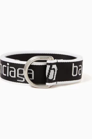 Balenciaga Logo D-ring Belt in Jacquard