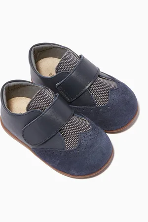 Babywalker Leather & Suede Velcro Strap Shoes