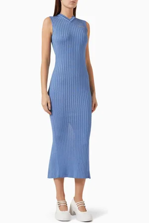 Marni Ribbed-knit Midi Dress in Stretch-viscose