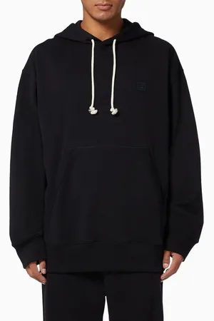 Acne Studios Fonbar Face Hooded Sweatshirt in Organic Cotton Jersey
