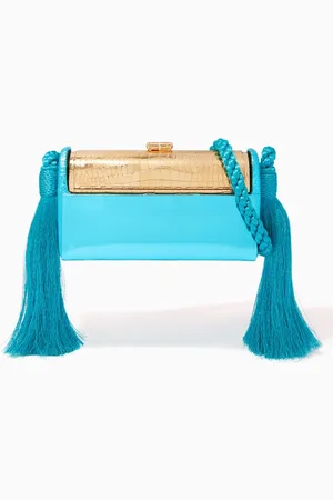 BIENEN-DAVIS Regine Minaudière Metallic Top Handle Bag