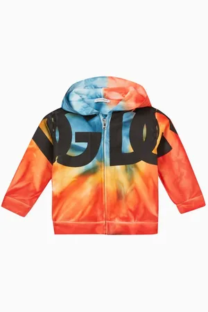Dolce & Gabbana Logo Tie Dye Hoodie in Cotton