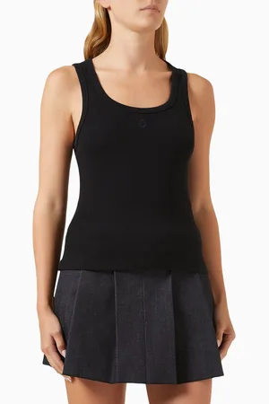 Maje Ribbed Tank Top in Stretch-cotton