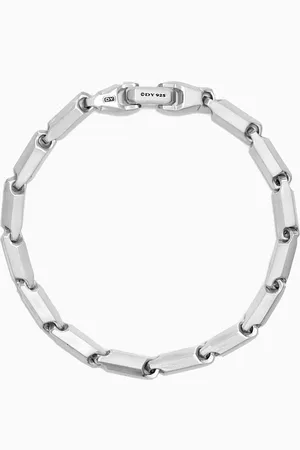 David Yurman Chain Faceted Link Bracelet in Sterling
