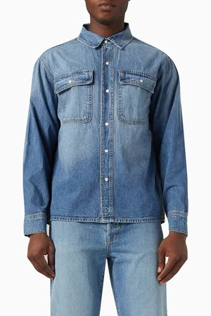 Madhappy Button-down Work Shirt in Denim
