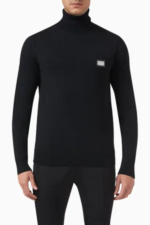 Dolce & Gabbana Logo-plaque Turtleneck Sweater in Wool