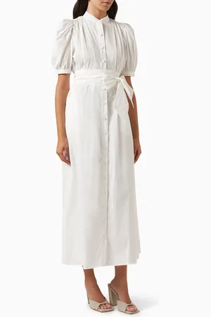 Morton Mac Adaline Belted Dress in Cotton