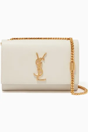 Saint Laurent Small Kate Shoulder Bag in Grain De Poudre Embossed Leather