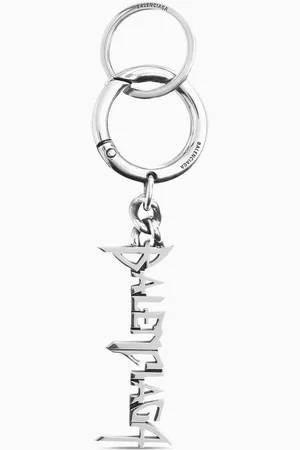 Balenciaga Typo Metal Keychain in Metal