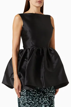Solace Simona Peplum Top in Twill