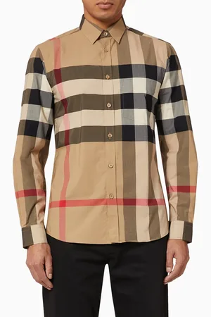 Burberry Check Stretch Cotton Poplin Shirt