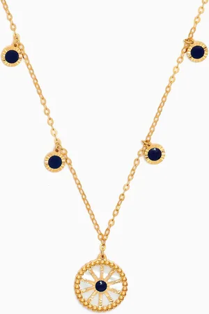 Damas Amelia Dubai Mother of Pearl Reversible Necklace in 18kt Gold