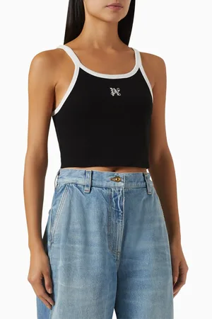 Palm Angels Monogram Tank Top in Cotton