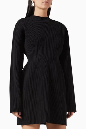 Balenciaga Hourglass Mini Dress in Viscose Blend