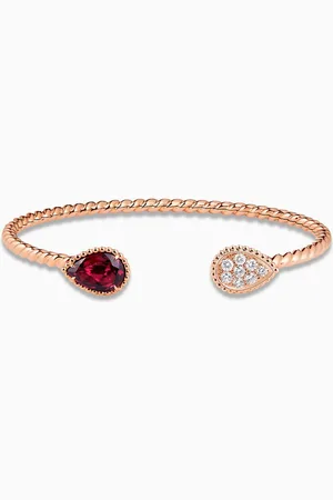 Boucheron Serpent Bohème S Motif Diamond & Rhodolite Garnet Bracelet in 18kt