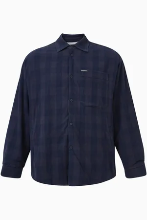 Balenciaga Unisex Oversized Check Flannel Shirt in Cotton