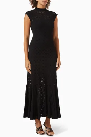 Lanvin Bodycon Maxi Dress in Lace Knit