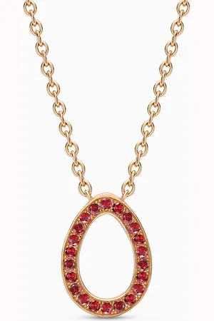Faberge Colours of Love Sasha Ruby Egg Pendant Necklace in 18kt Rose Gold