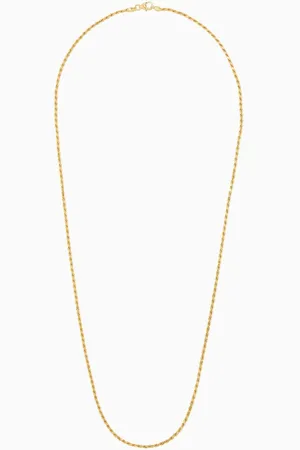 MIANSAI Rope Chain Necklace in 14kt Vermeil, 1.8mm