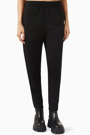 Burberry Check Panel Jogging Pants in Cotton