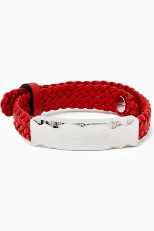 Salvatore Ferragamo Braided Bracelet in Leather