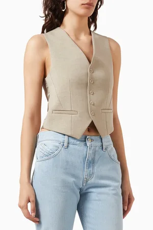 The Frankie Shop Gelso Classic Waistcoat in Tencel-blend