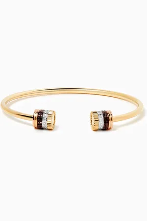 Boucheron Quatre Classique 2 Motif Diamond Cuff Bracelet in 18kt