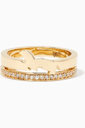 BIL ARABI Khatt Alef Letter Diamond Ring
